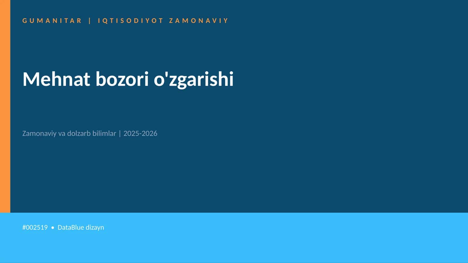 Mehnat bozori o'zgarishi