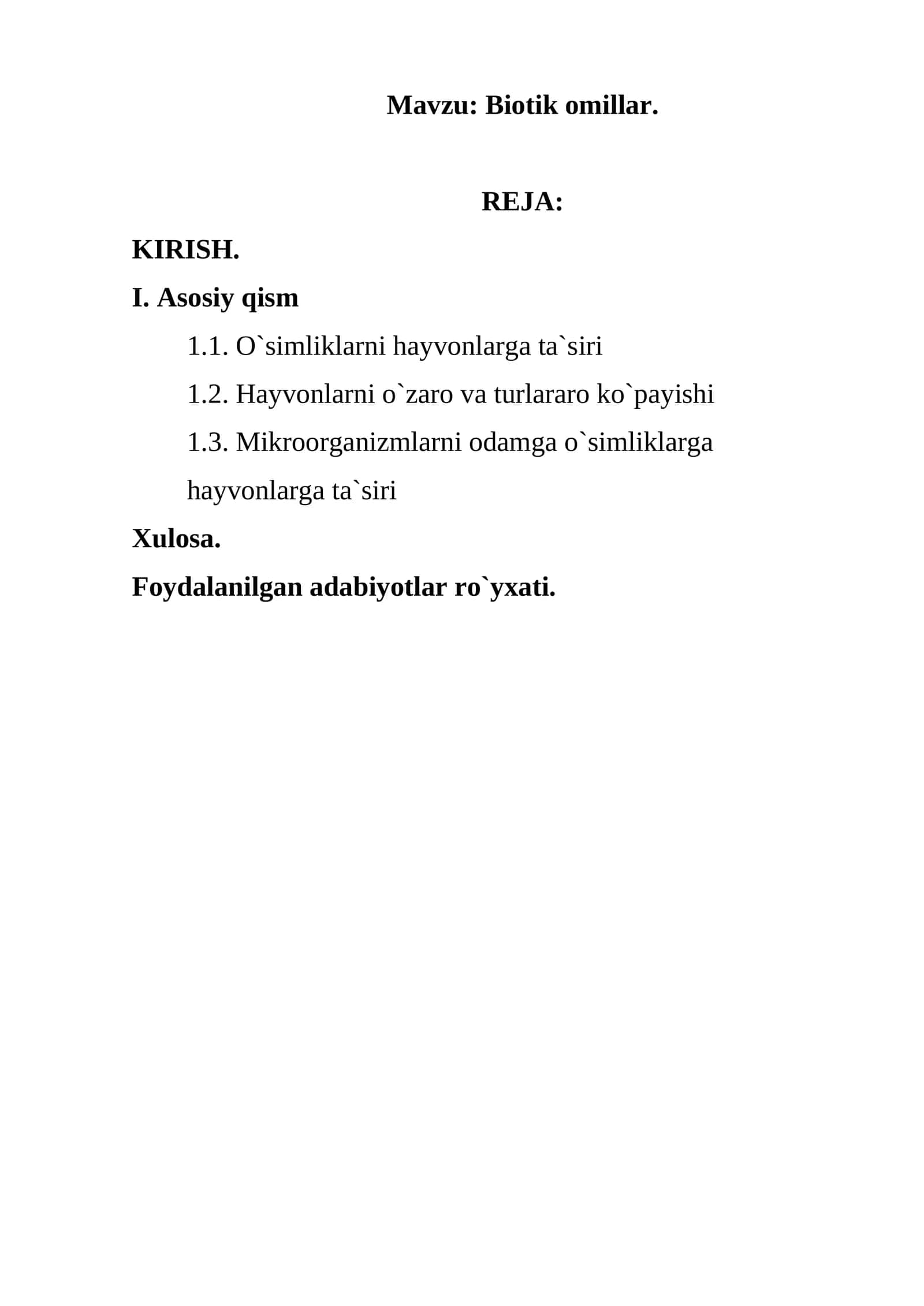 Biotik omillar