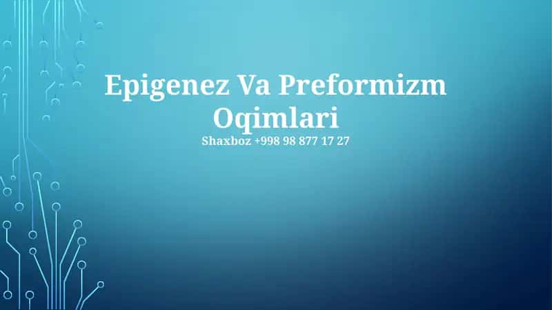 Epigenetika va Preformizm
