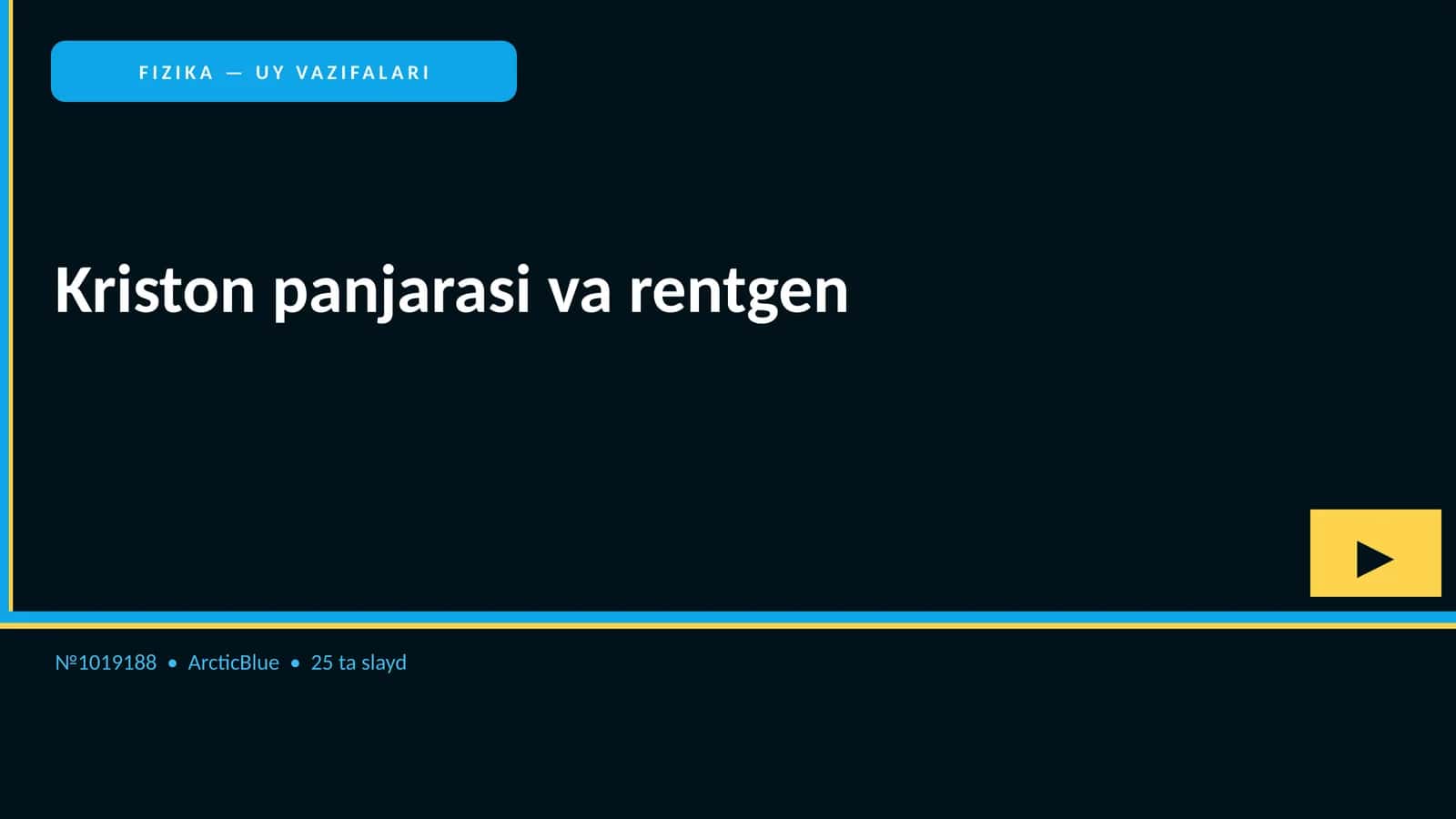 FIZIKA — UY VAZIFALARI