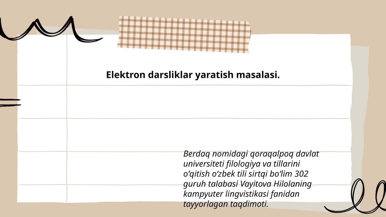 Elektron darsliklar yaratish masalasi