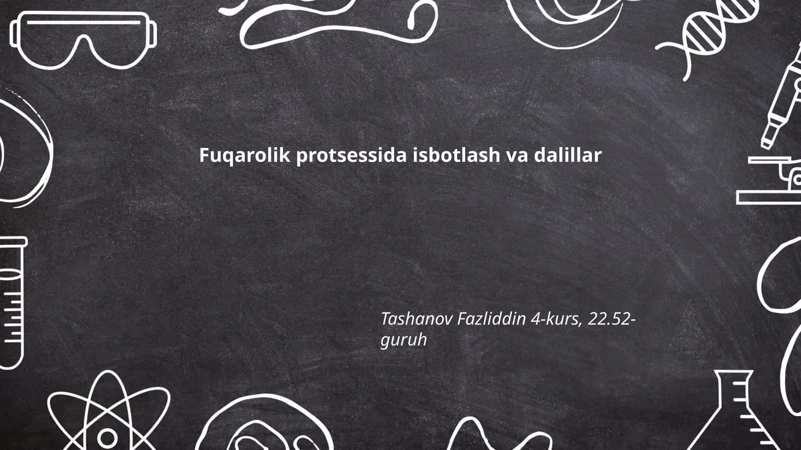 Fuqarolik protsessida isbotlash va dalillar