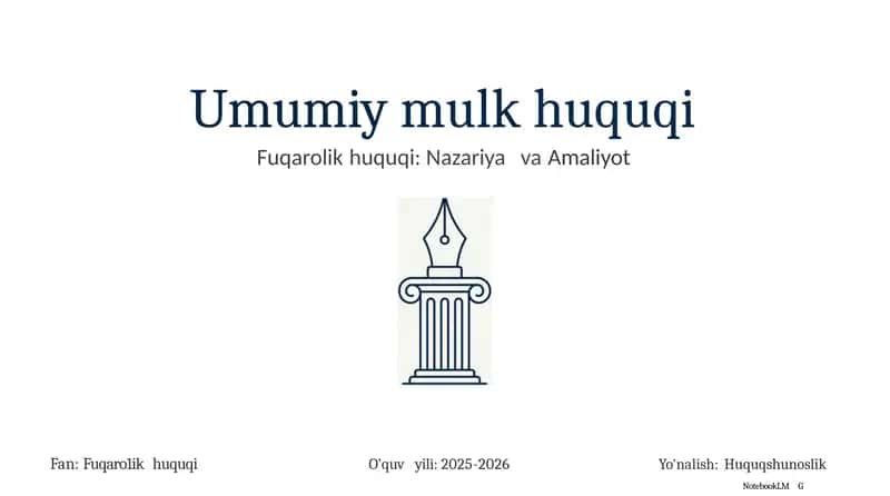 Umumiy mulk huquqi