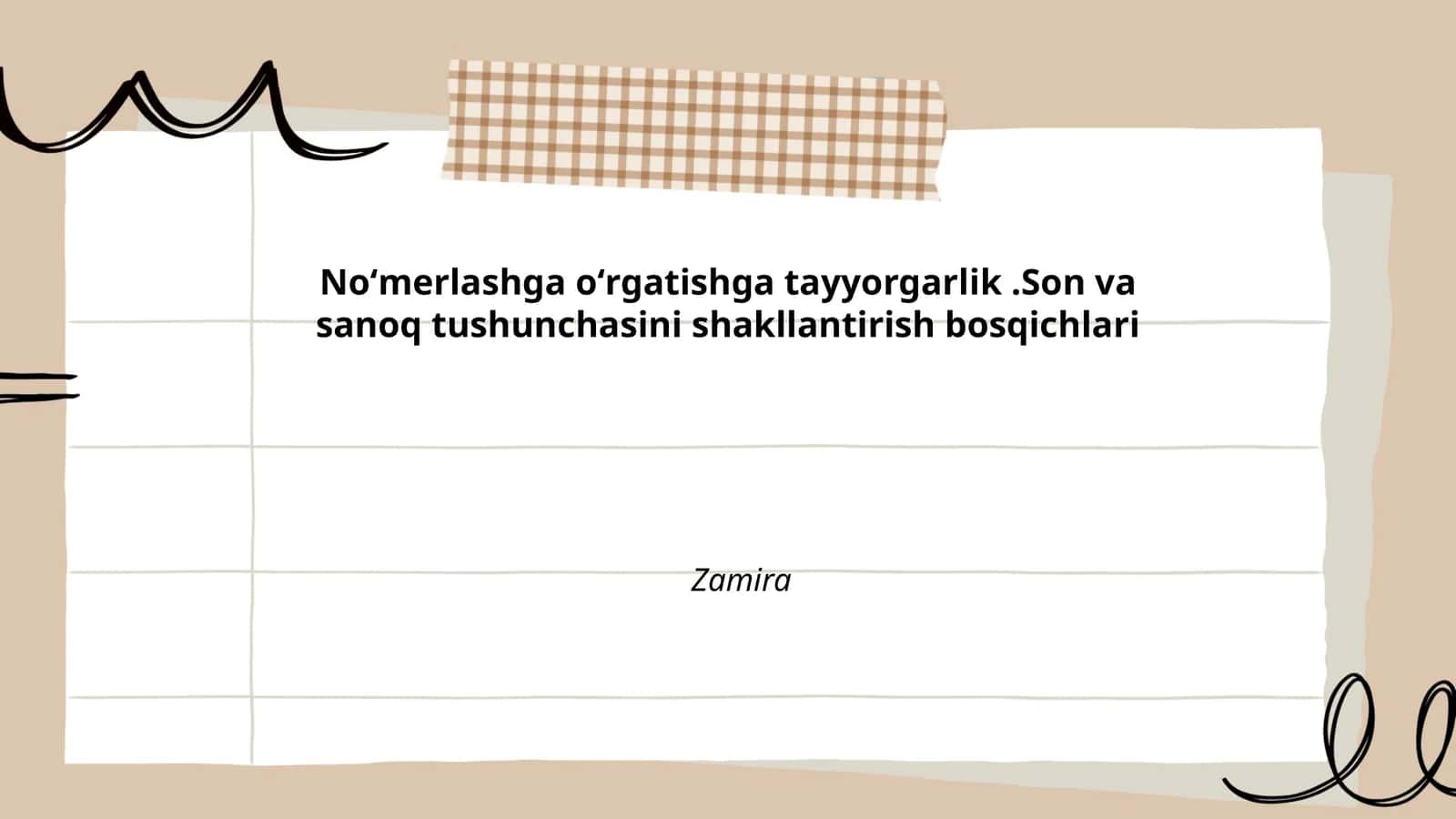 Son va sanoq tushunchasini shakllantirish bosqichlari