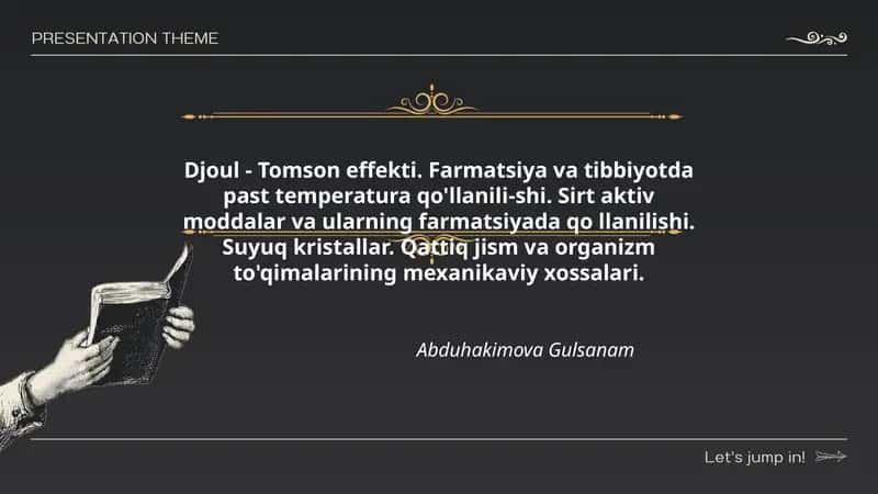 Djoul - Tomson effekti