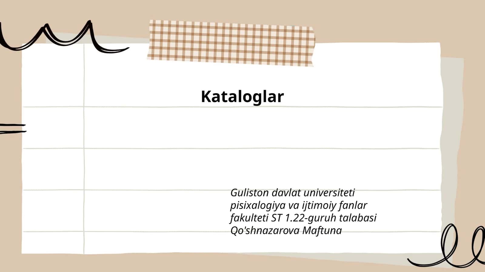 Katalog tuzish texnikasi