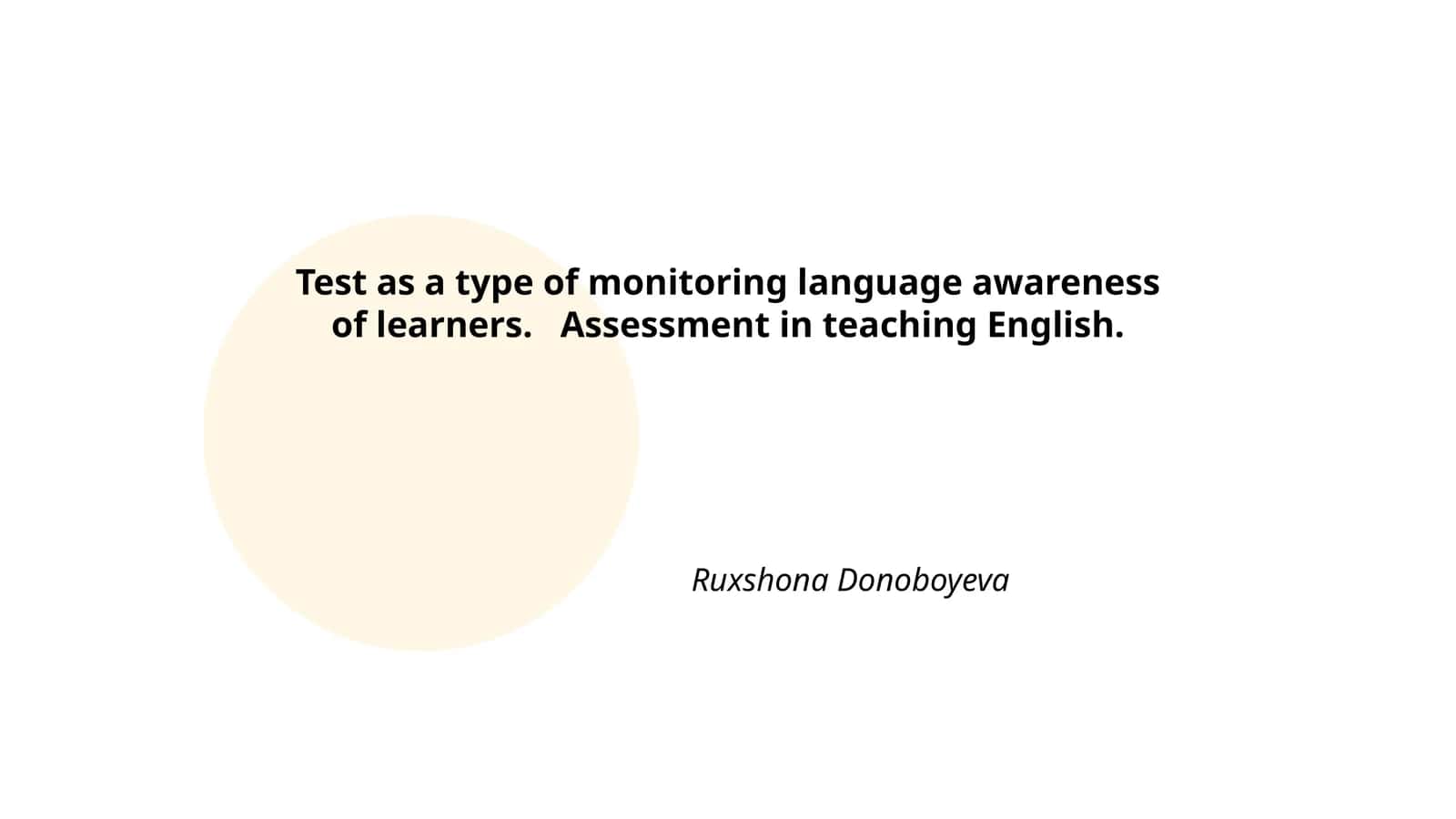 Diagnostic Tests in Language Learning