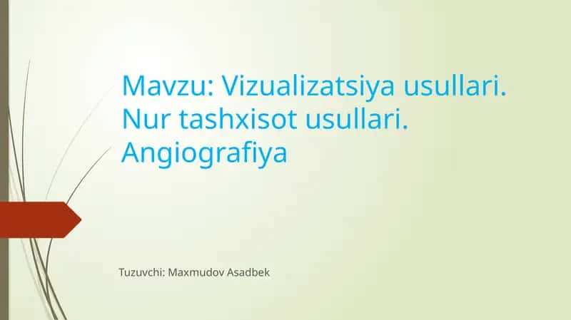 Vizualizatsiya usullari