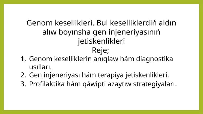 Genom kesellikleri