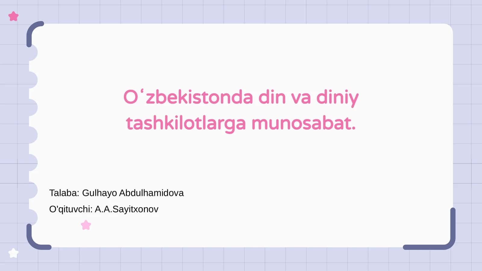 Oʻzbekistonda din va diniy tashkilotlarga munosabat