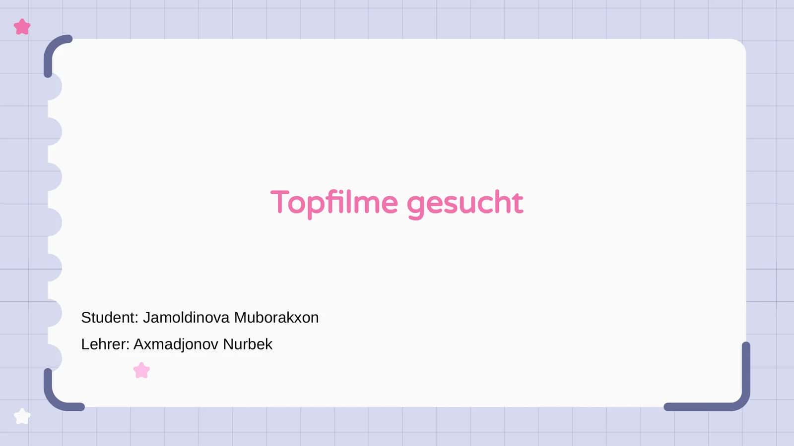 Topfilme gesucht