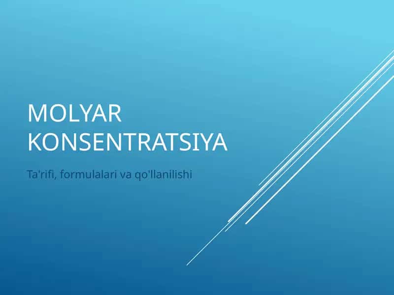 Molyar Konsentratsiya