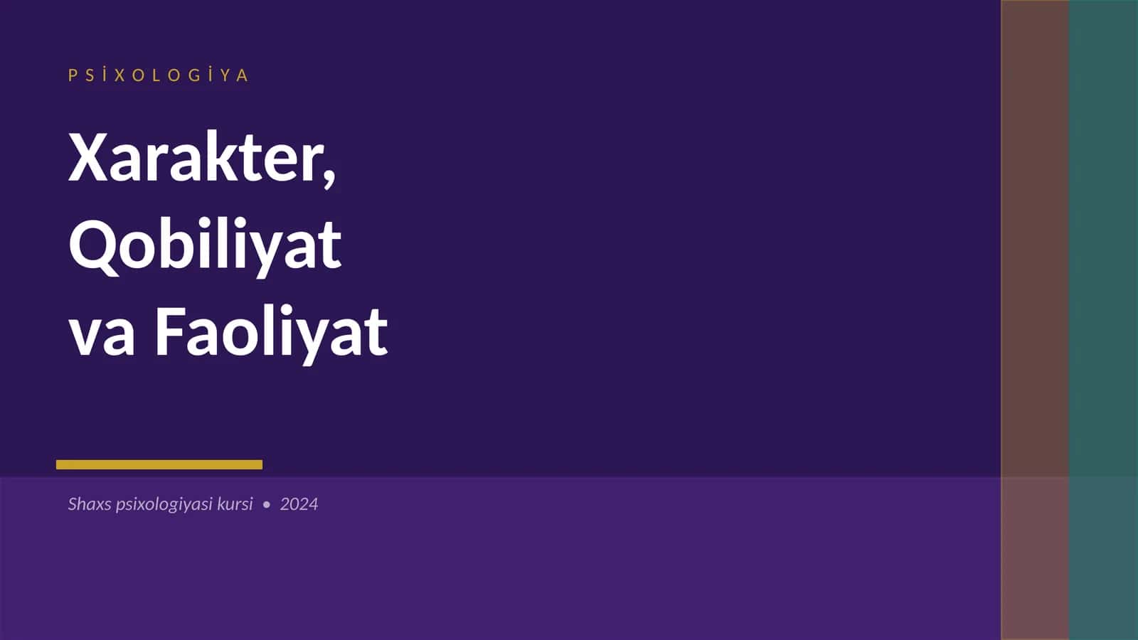 Xarakter qobiliyat haqida