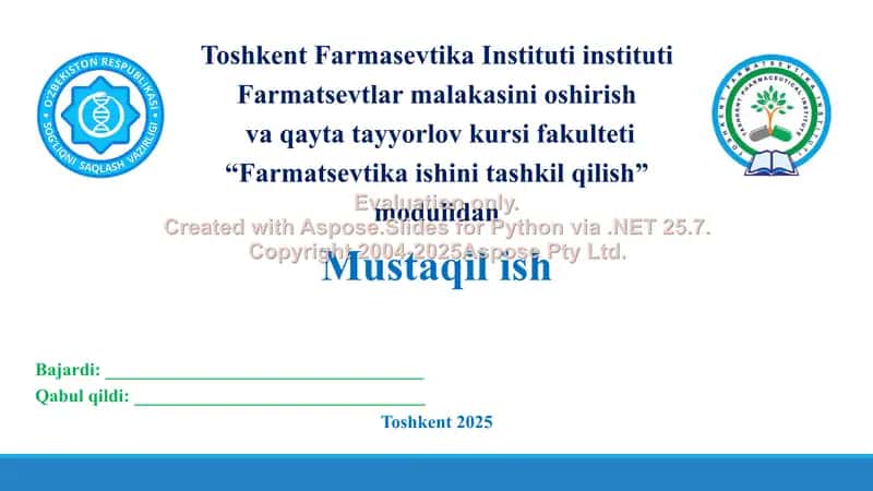 Farmasevtika bozorida axborot texnologiyalari va elektron tijorat. Taqdimot 16 bet.