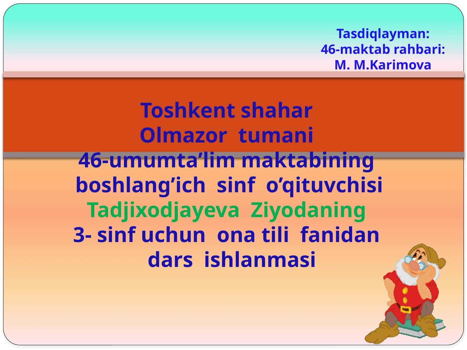 Fe’larni aniqlang