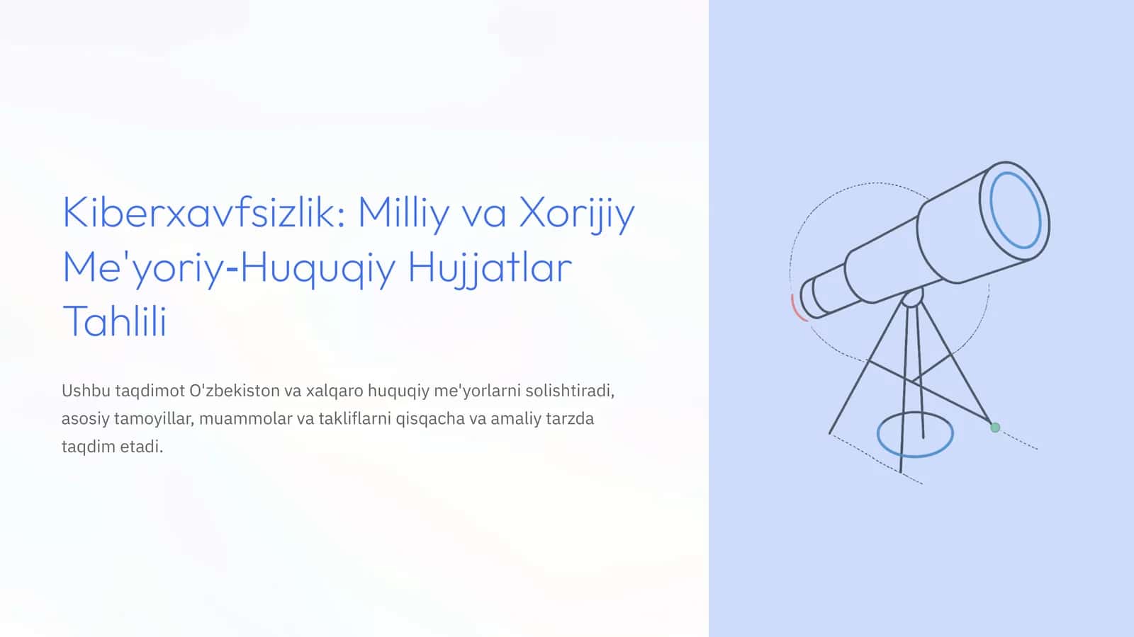 Kiberxavfsizlik: Milliy va Xorijiy Me'yoriy‑Huquqiy Hujjatlar Tahlili
