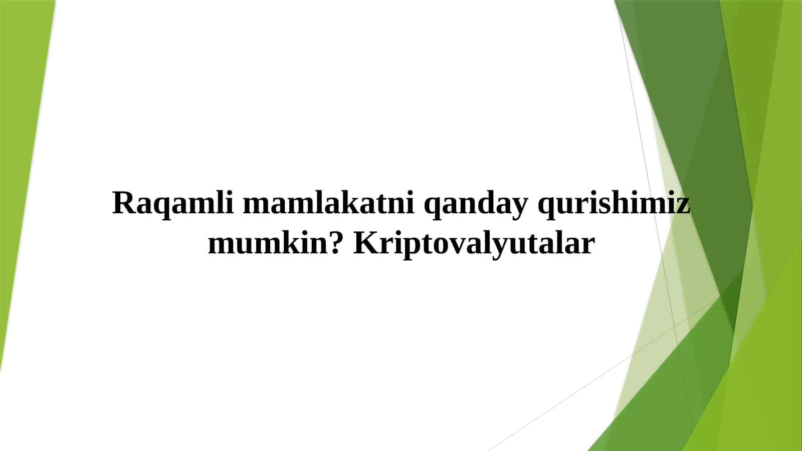 Raqamli mamlakatni qurish
