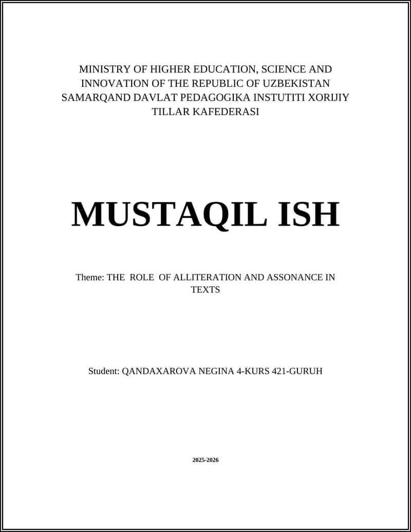 The Role of Alliteration and Assonance in Texts