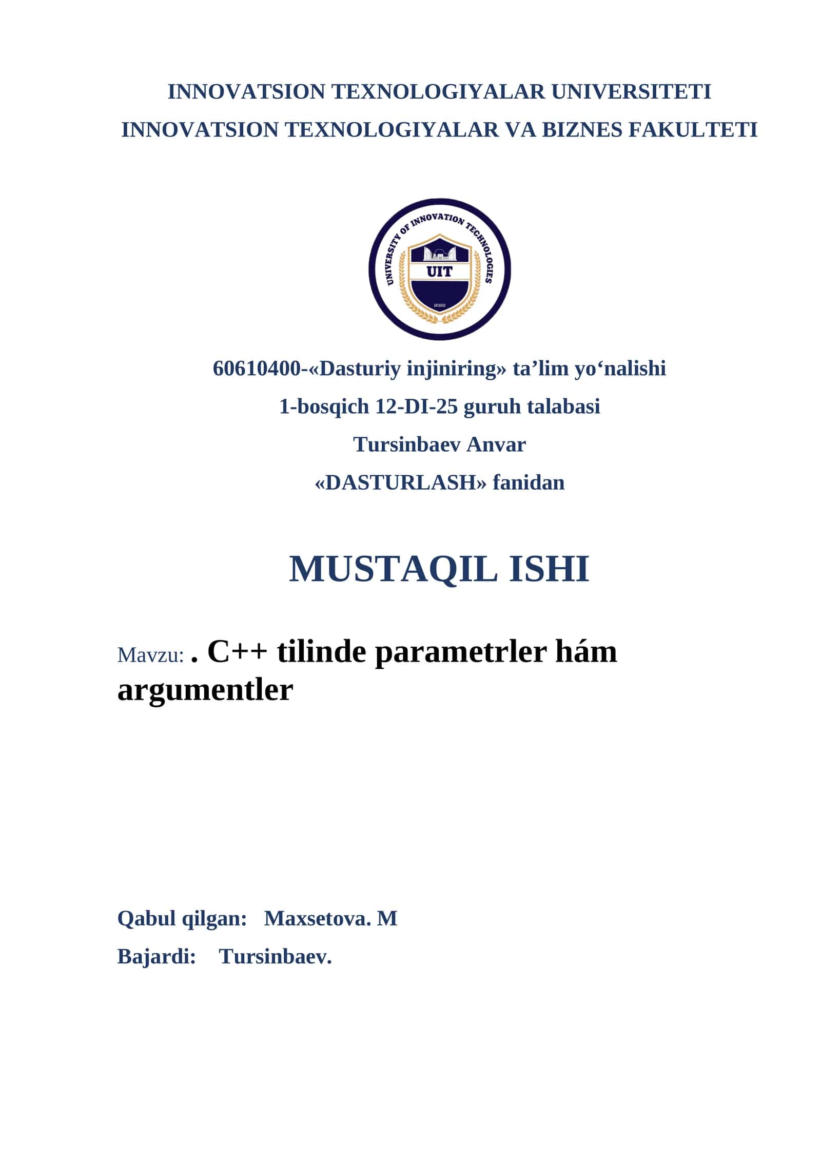 C++ tilinde parametrler hám argumentler