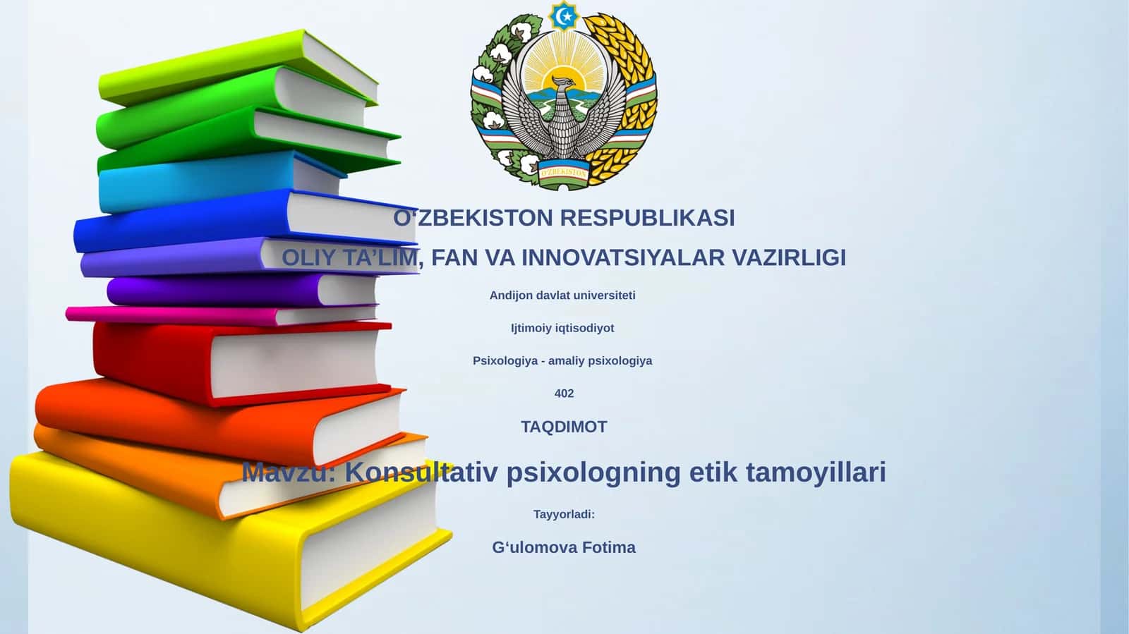 Konsultativ psixologning etik tamoyillari