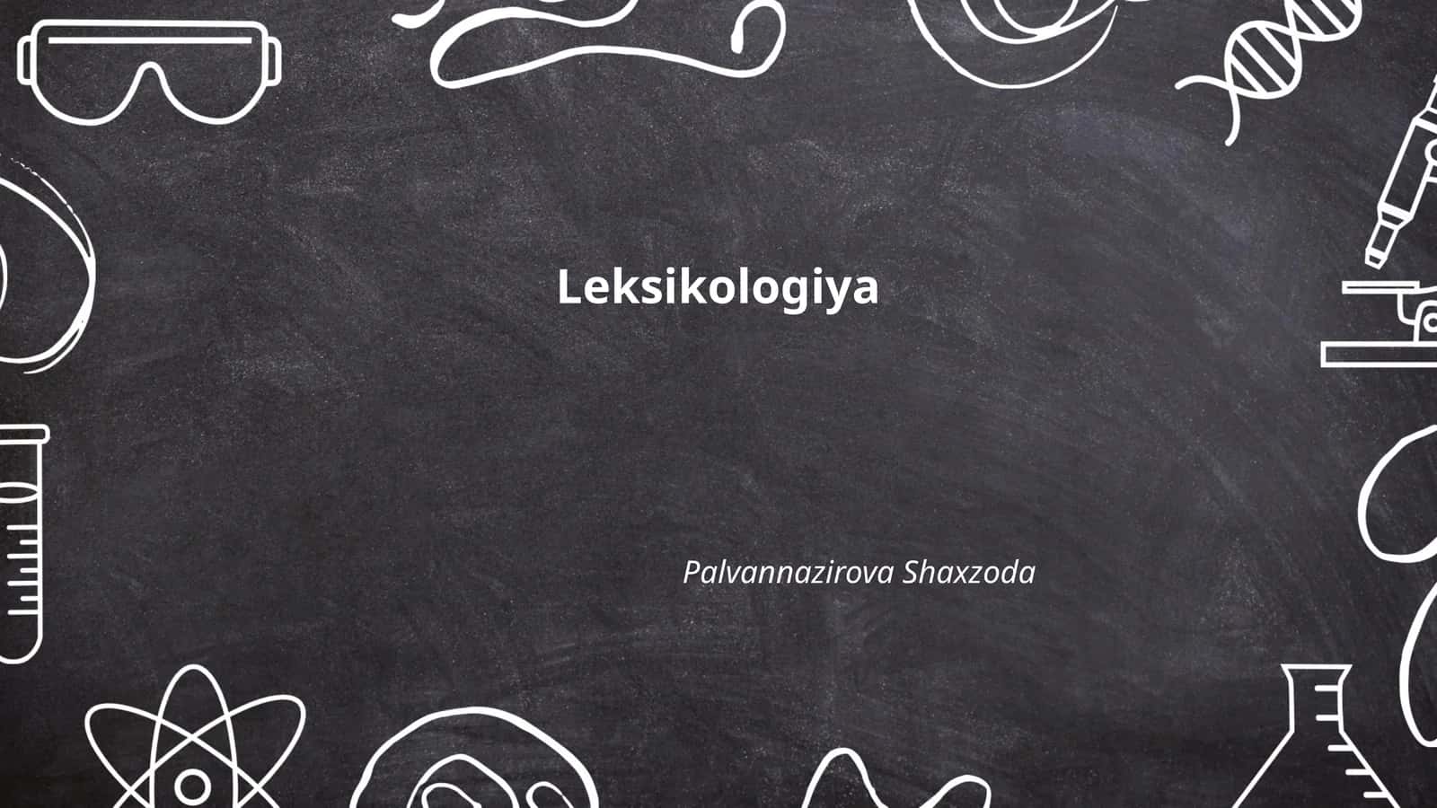 Leksikologiya