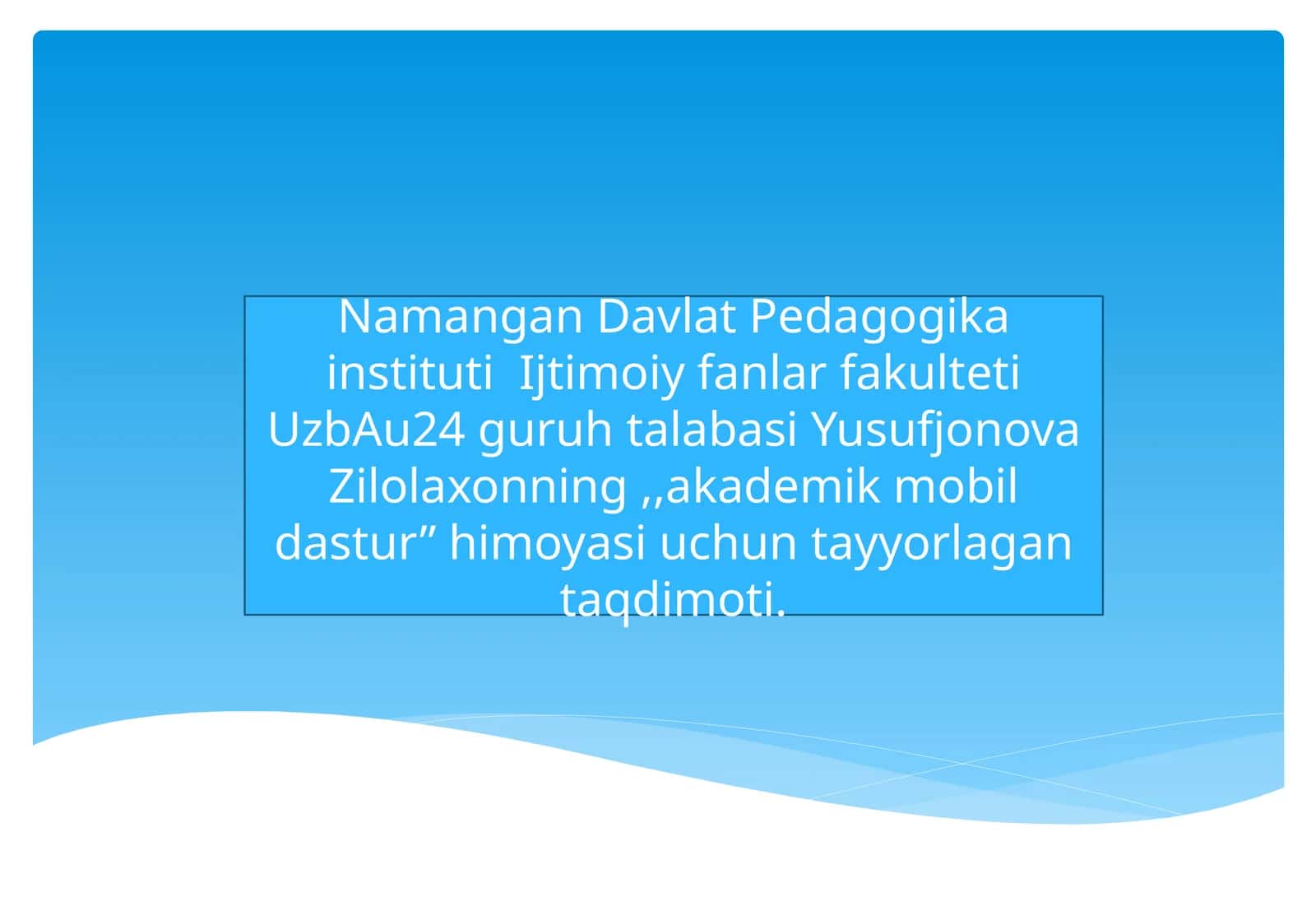Akademik mobil dastur