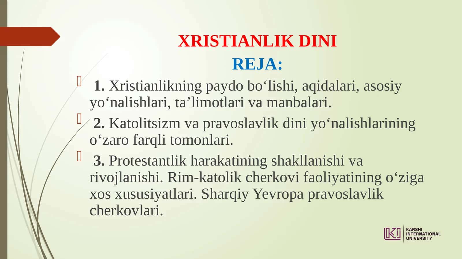 XRISTIANLIK DINI