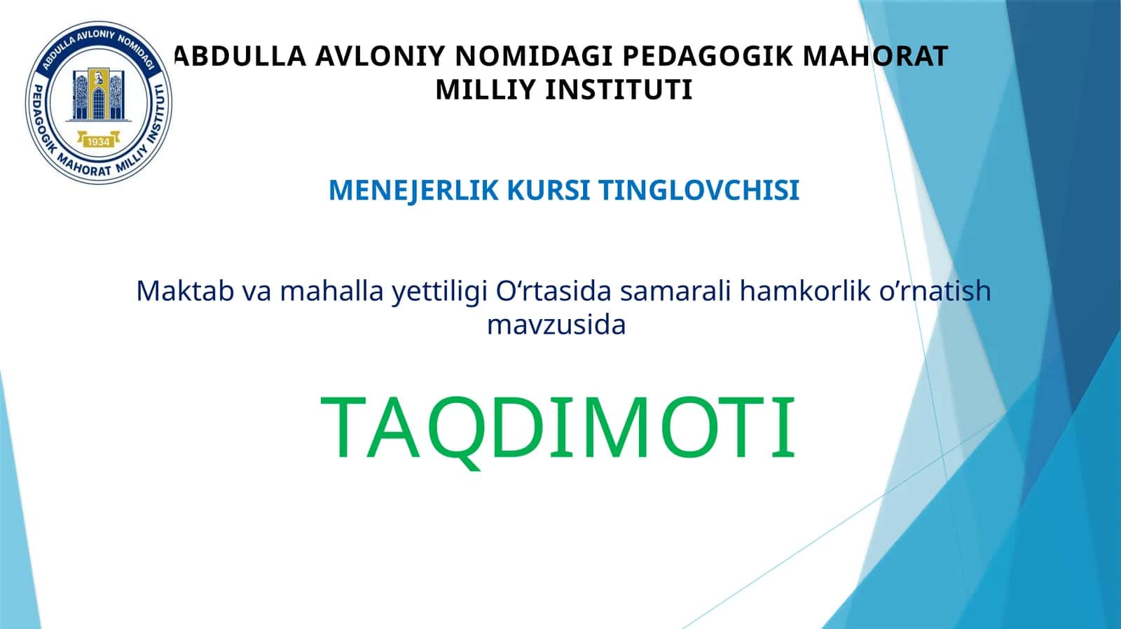Maktab va mahalla yettiligi O‘rtasida samarali hamkorlik o’rnatish
