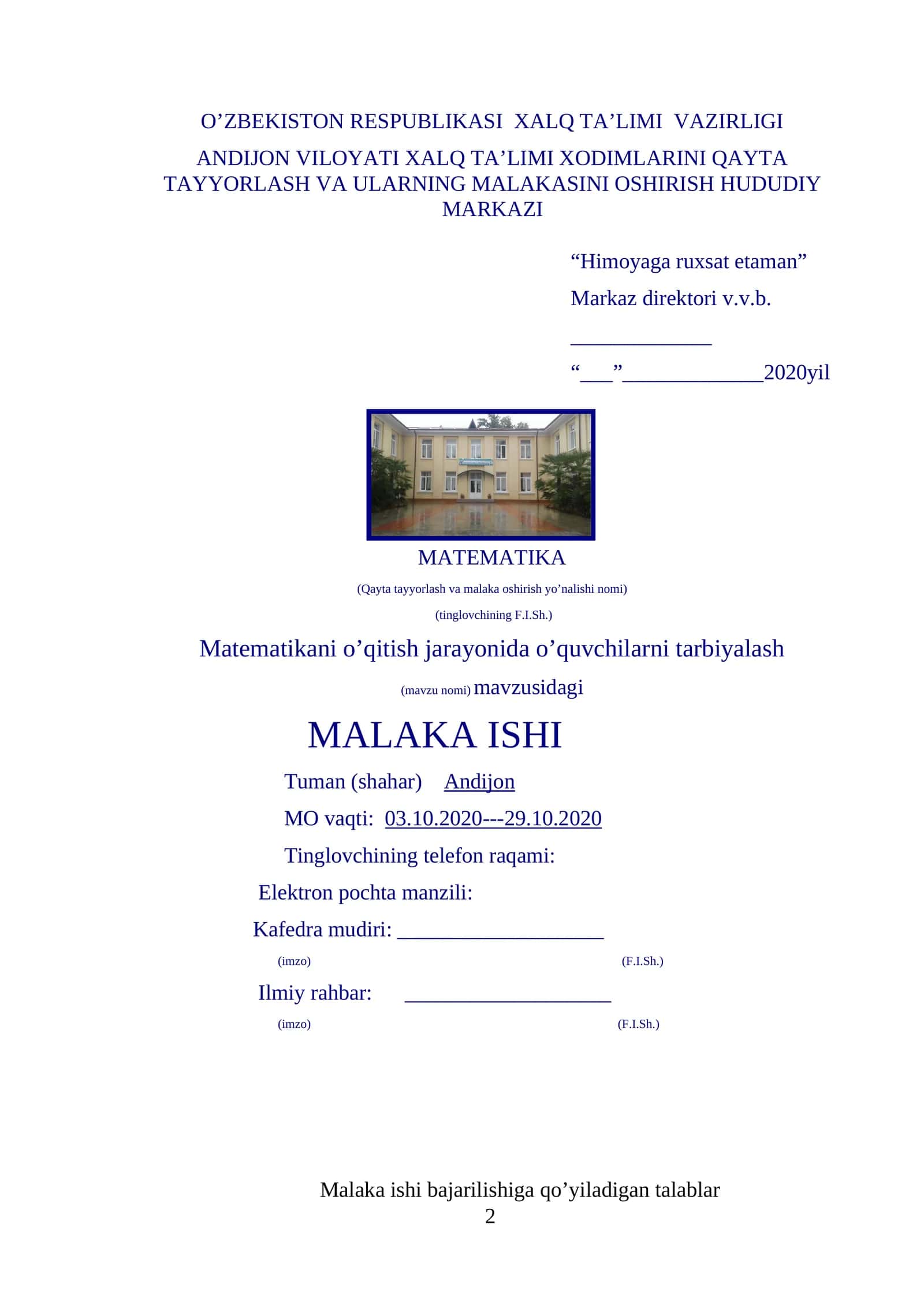 DEKART KOORDINATALAR SISTEMASINI O'RGATISH USULLARI