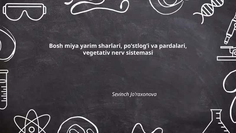 Bosh miya yarim sharlari anatomiyasi