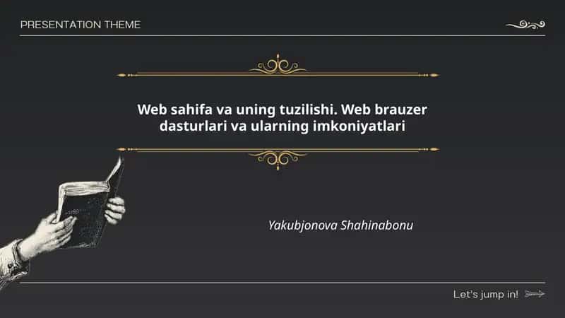 Web sahifa va uning tuzilishi