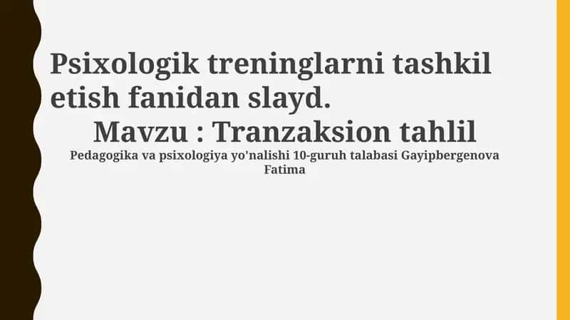 Transaksion tahlil