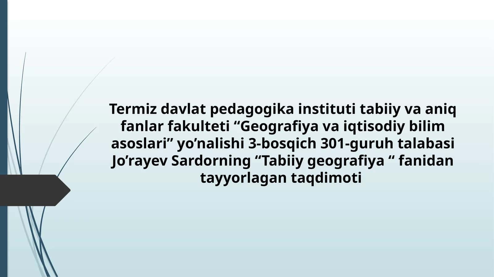 Tabiiygeografiya