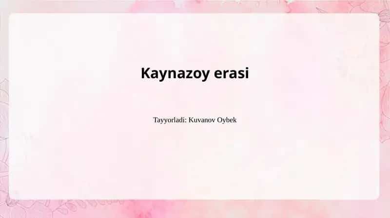 Kaynazoy erasi