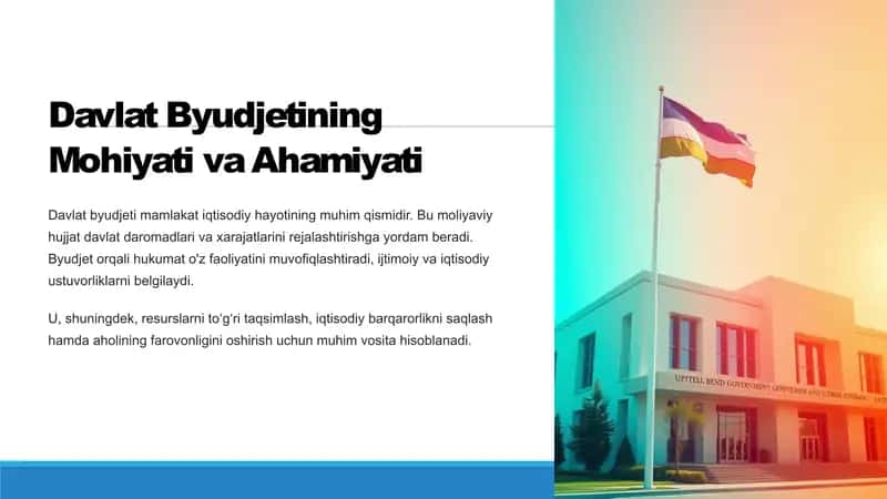 Davlat Byudjetining Mohiyati va Ahamiyati
