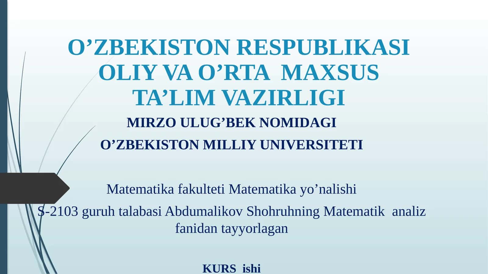 Uzluksiz differensiallanuvchi bo'lmagan funksiyalar