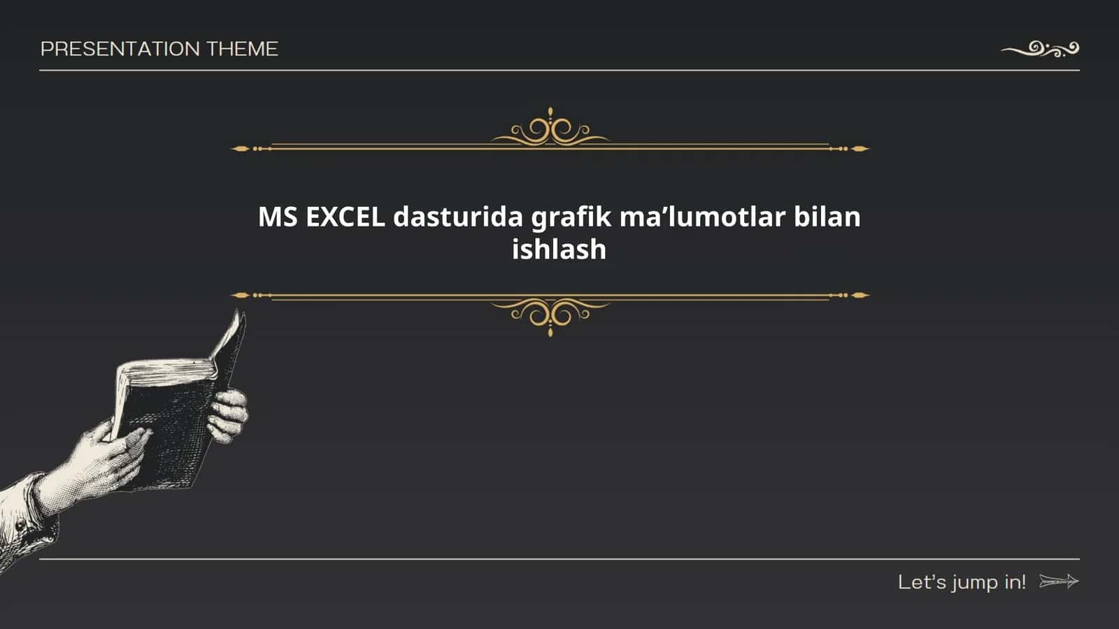 MS Excel dasturida grafik maʼlumotlar bilan ishlash