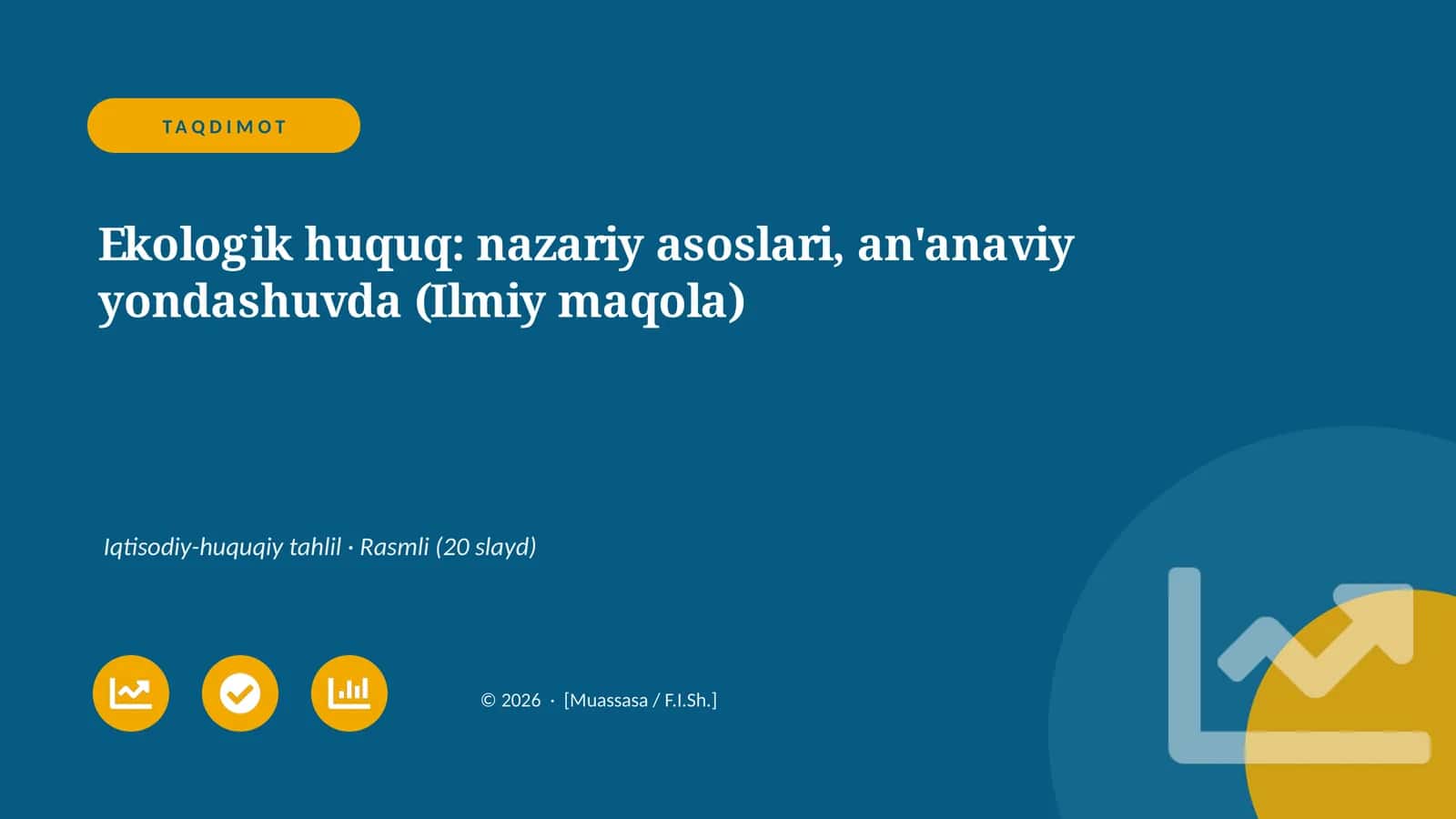 Ekologik huquq: nazariy asoslari, an'anaviy yondashuvda (Ilmiy maqola)