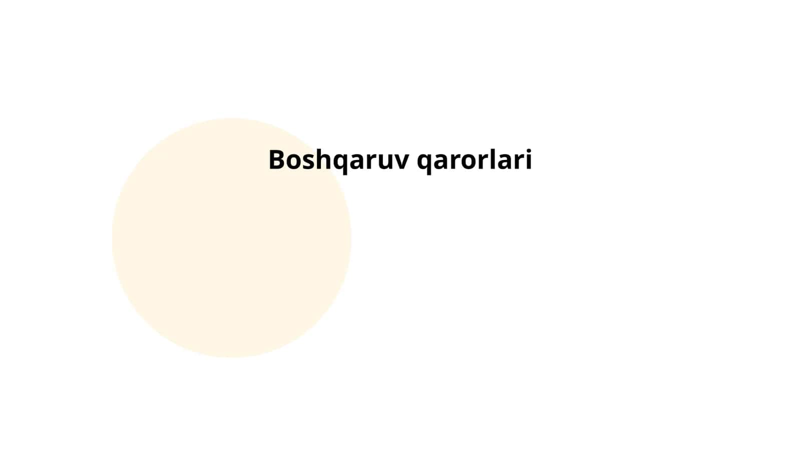 Boshqaruv qarorlari