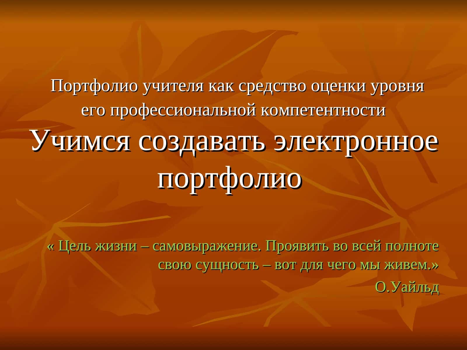 Портфолио учителя как средство оценки уровня его профессиональной компетентности