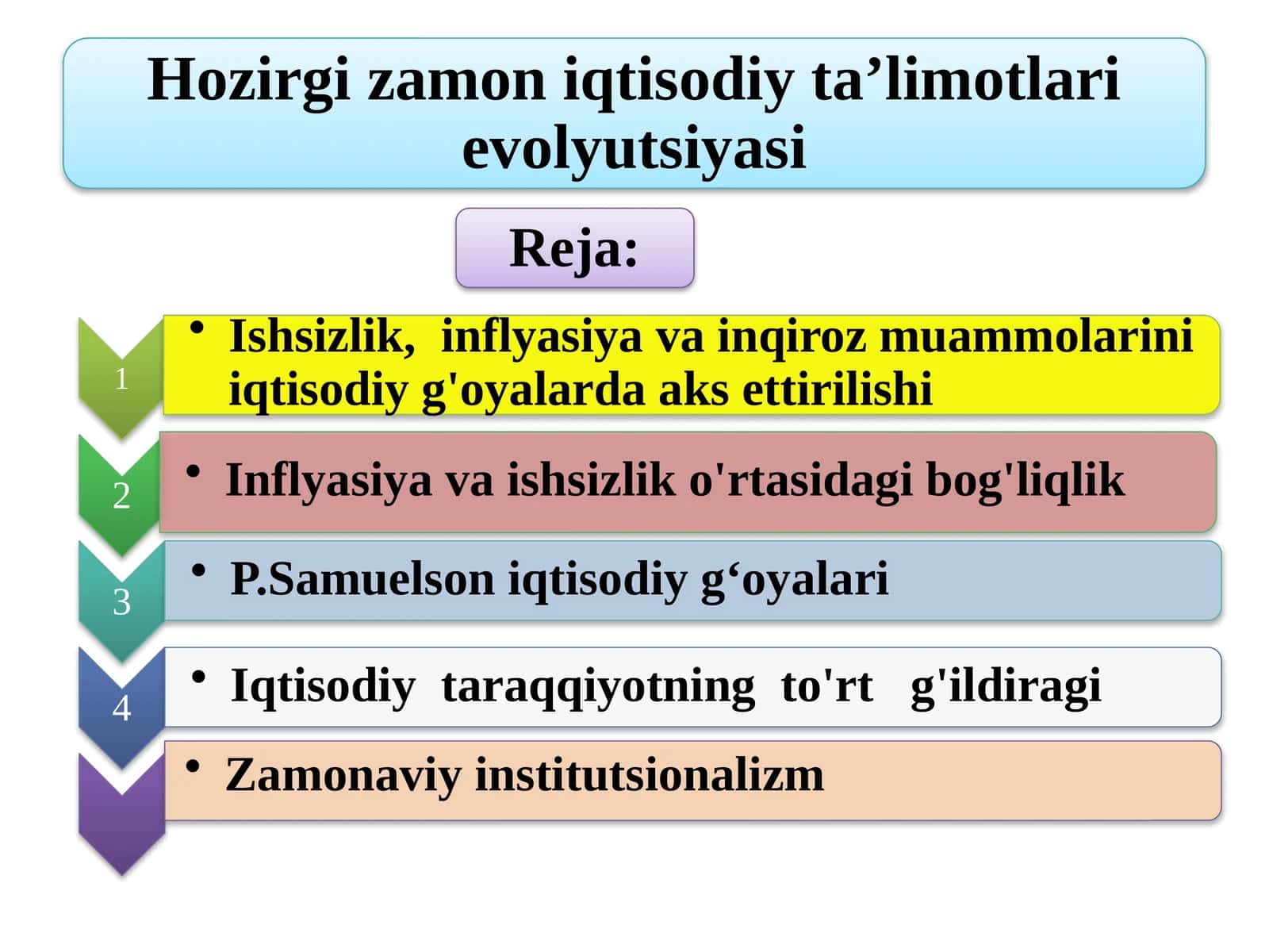 Ishsizlik, inflyasiya va inqiroz muammolari
