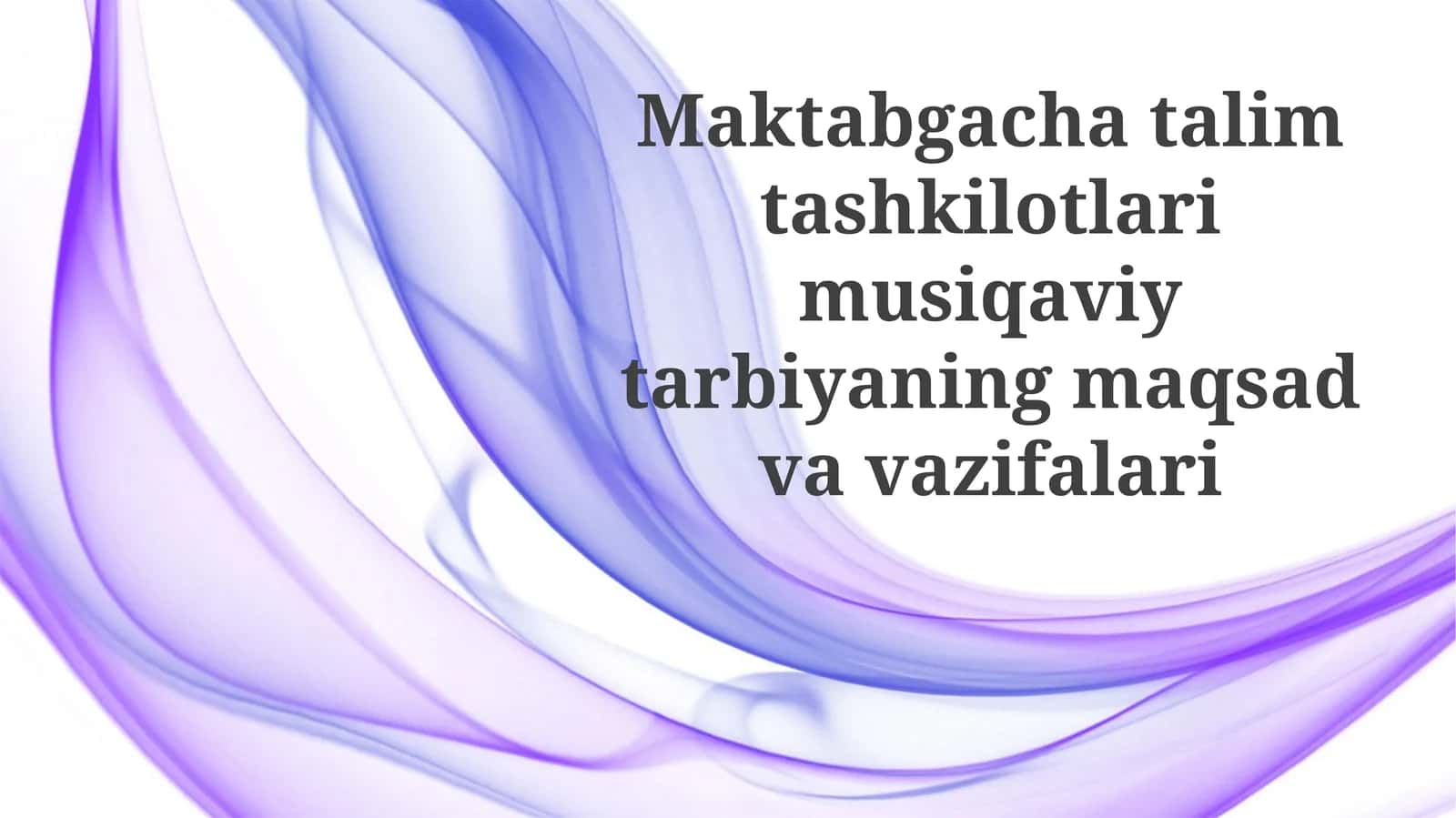 Maktabgacha ta'lim ishi