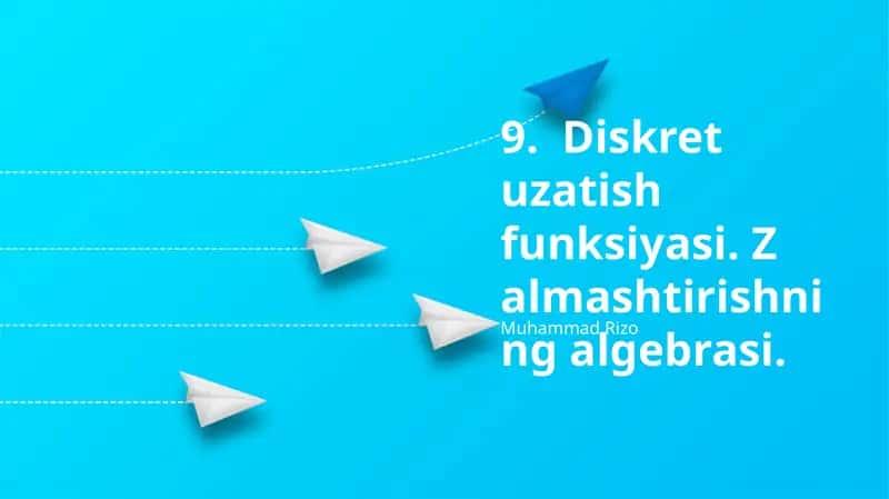 Z-Transform algebrası