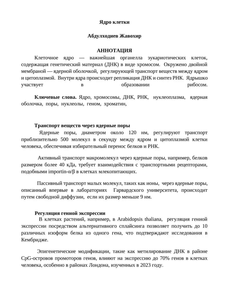 Ядро клетки