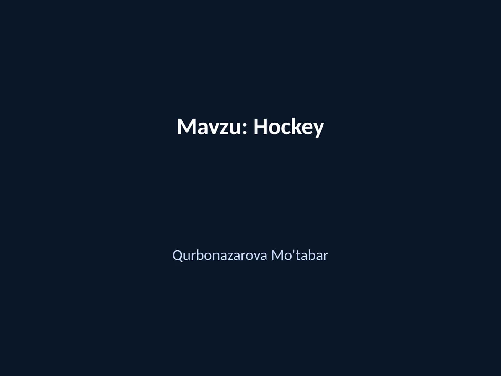 Hockey