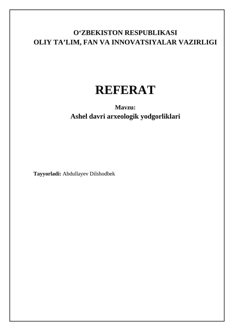 Acheul davri: umumiy ko'rinish va geologik kontekst