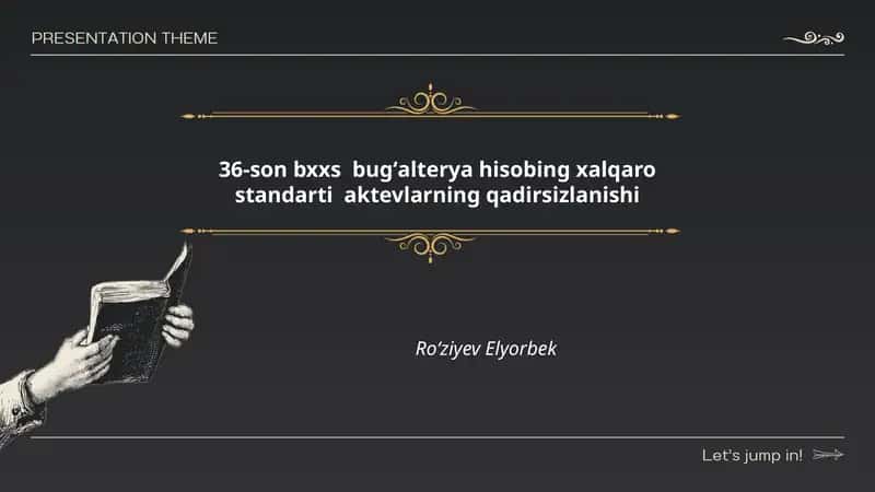 36-son BXXS bugʻalterya hisobing xalqaro standarti aktevlarning qadirsizlanishi