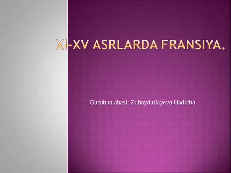 Fransiyaning tashkil topishi
