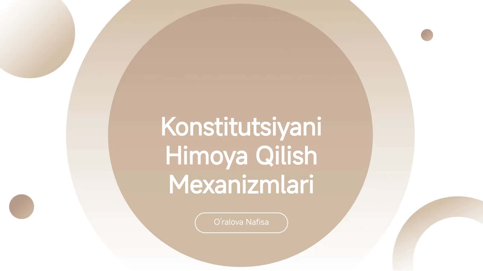 Konstitutsiyani Himoya Qilish Mexanizmlari