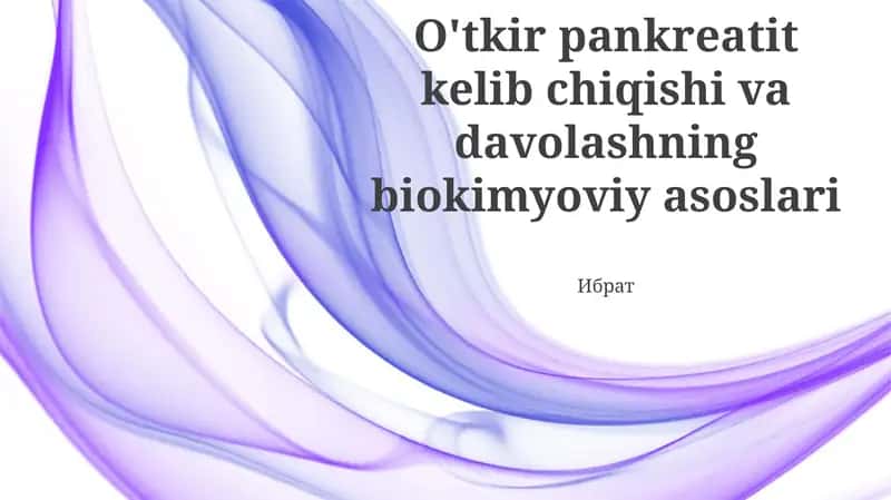 O'tkir Pankreatitning Jarrohlik Davolash